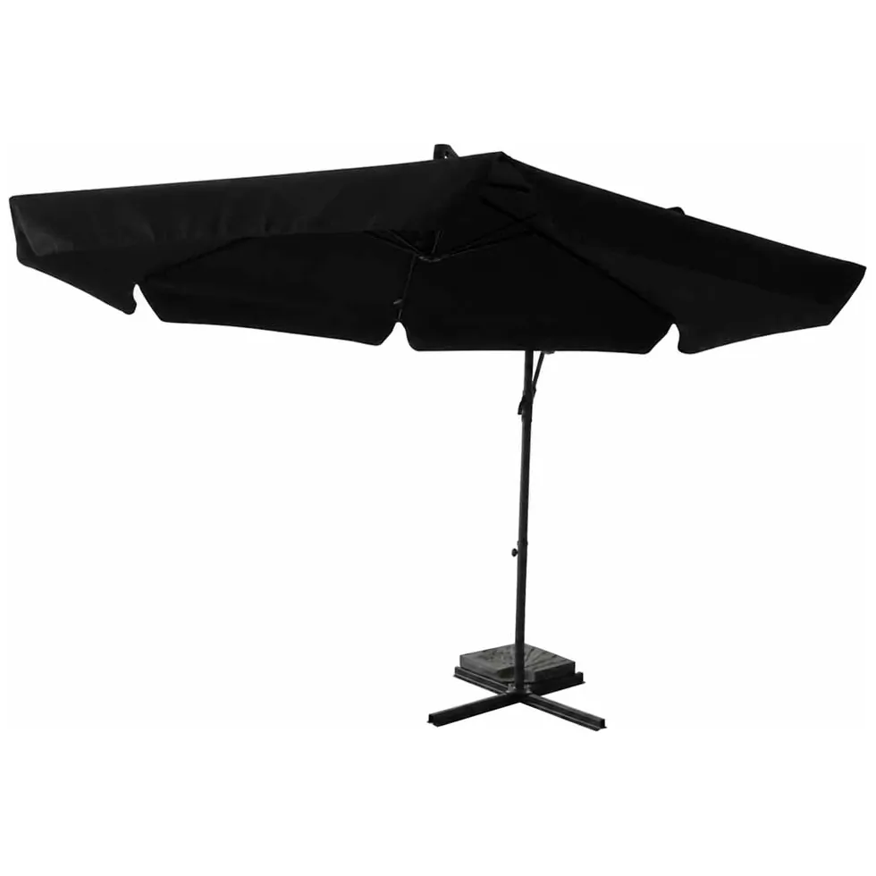 Parasol ogrodowy LUARO duży składany z wysięgnikiem 290cm czarny - obrazek 9