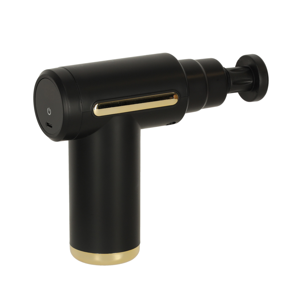 Pistolet do masażu masażer do pleców ciała LED 4w1 czarny - obrazek 2