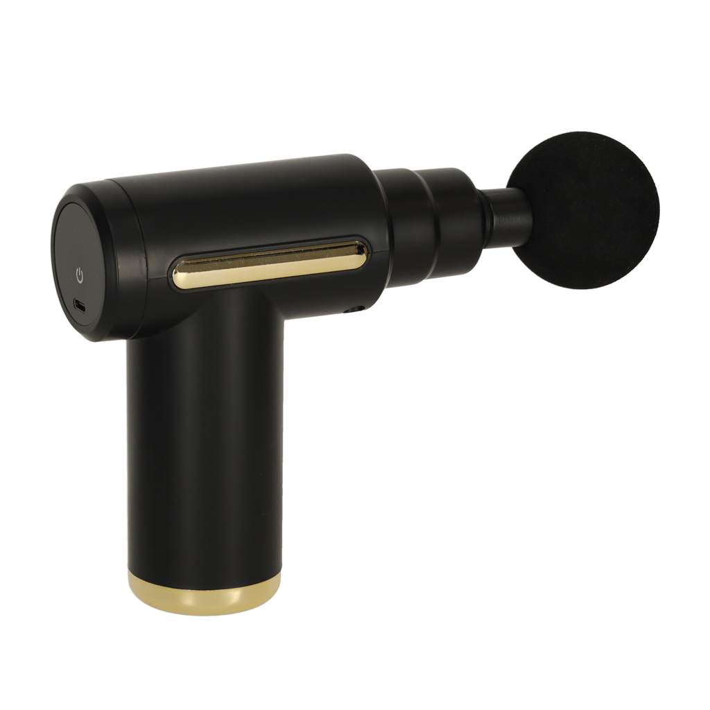 Pistolet do masażu masażer do pleców ciała LED 4w1 czarny - obrazek 3