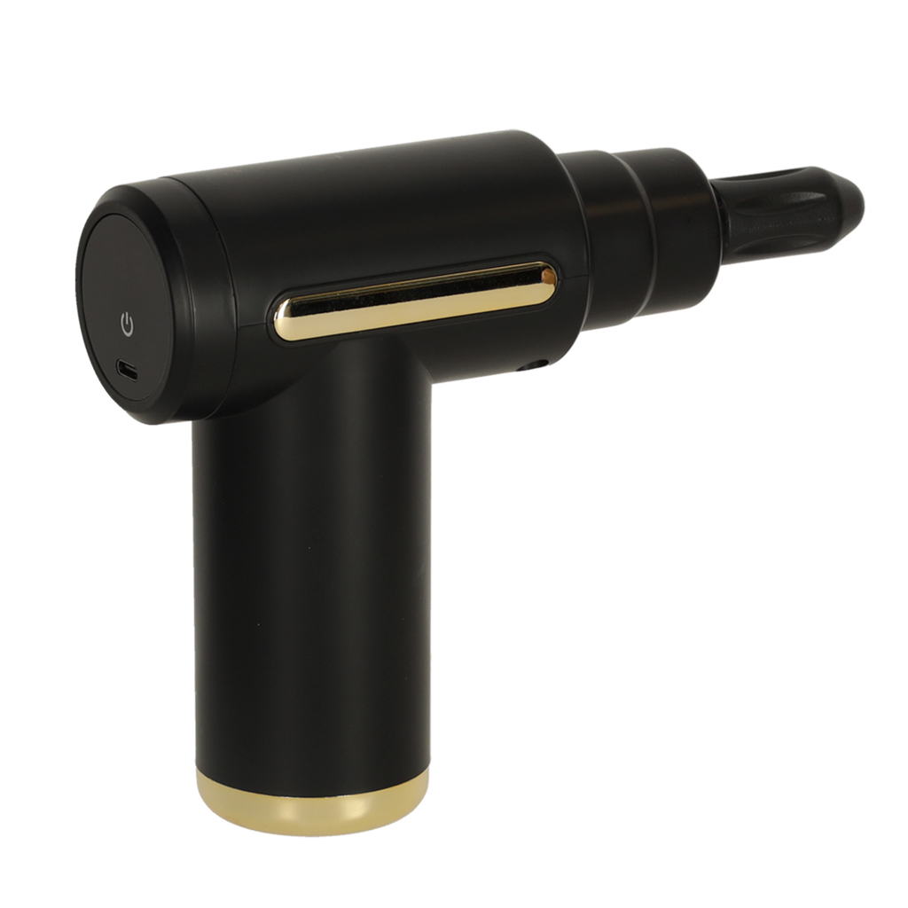 Pistolet do masażu masażer do pleców ciała LED 4w1 czarny - obrazek 4