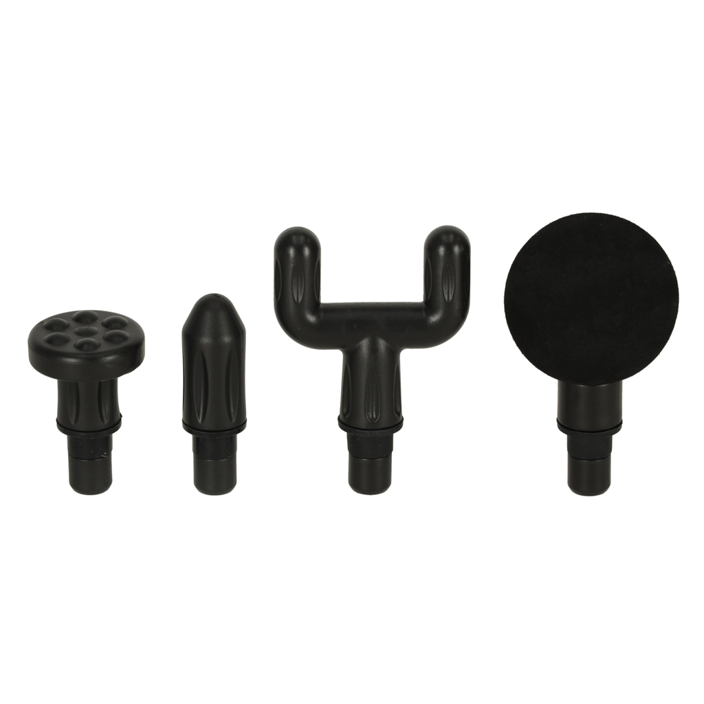 Pistolet do masażu masażer do pleców ciała LED 4w1 czarny - obrazek 5