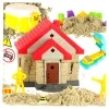Piasek dla dzieci 750g domek foremki figurki zestaw kreatywny