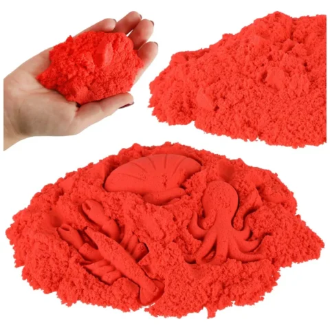 Piasek sensoryczny dla dzieci 1kg w woreczku czerwony