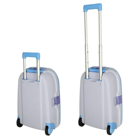 Walizka podróżna kabinowa dla dzieci na kółkach LED bagaż podręczny z imieniem niebieska