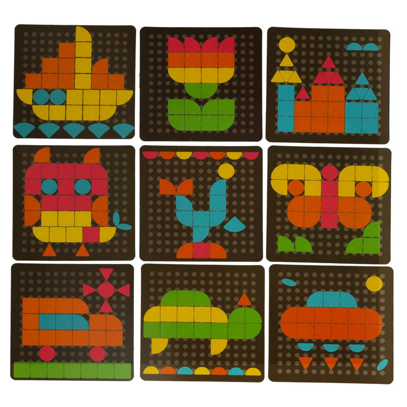 Mozaika geometryczna układanka kreatywna kształty 170 elementów - obrazek 8