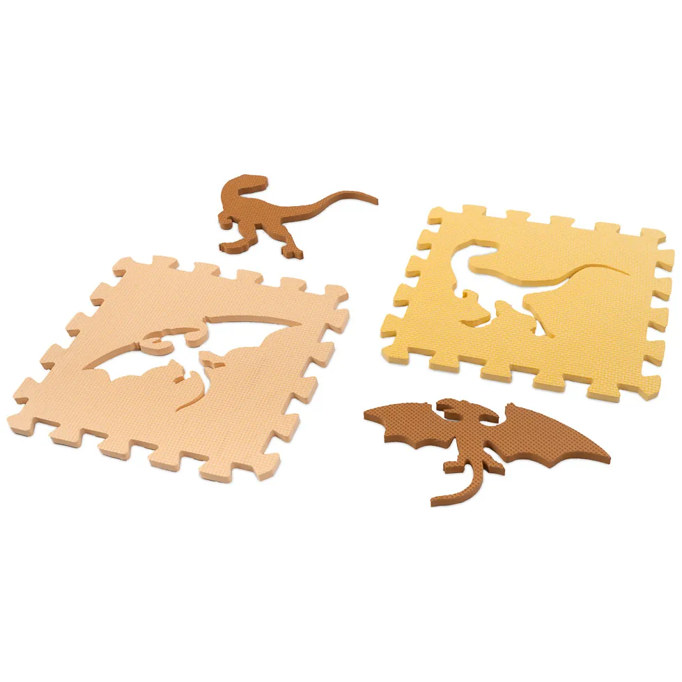 Mata edukacyjna piankowa puzzle brązowa 143 x 143 cm 36 elementów - obrazek 11