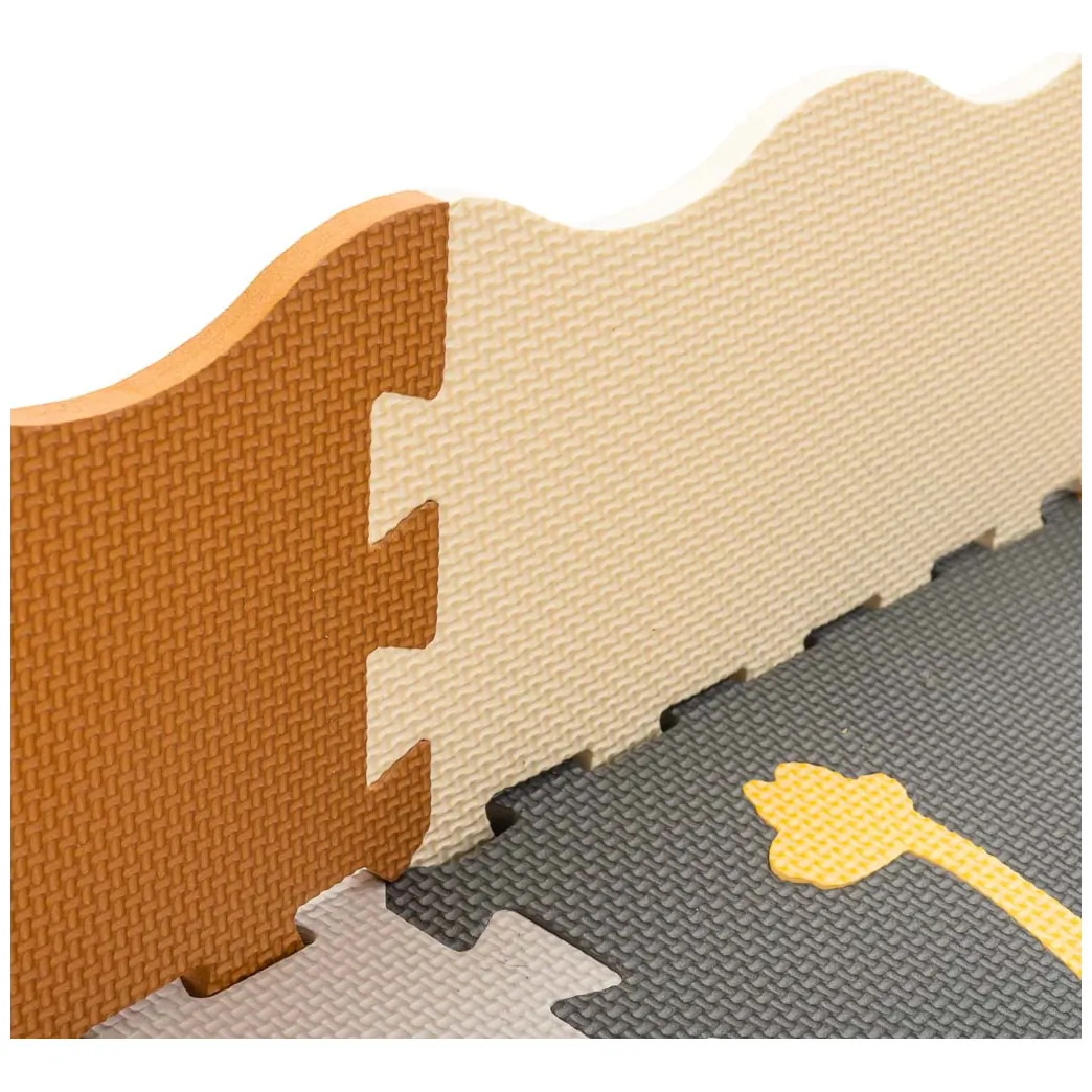 Mata edukacyjna piankowa puzzle brązowa 143 x 143 cm 36 elementów - obrazek 9