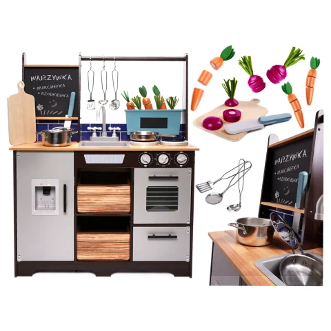 Kuchnia dla dzieci drewniana MDF z akcesoriami LOFT XXL 96cm