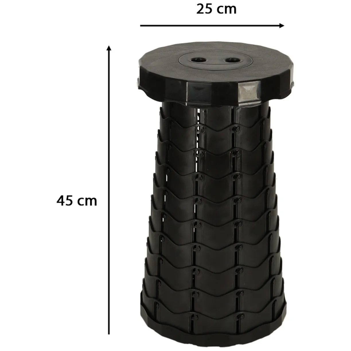 Krzesło składane taboret teleskopowy turystyczny przenośny czarny 200kg - obrazek 9