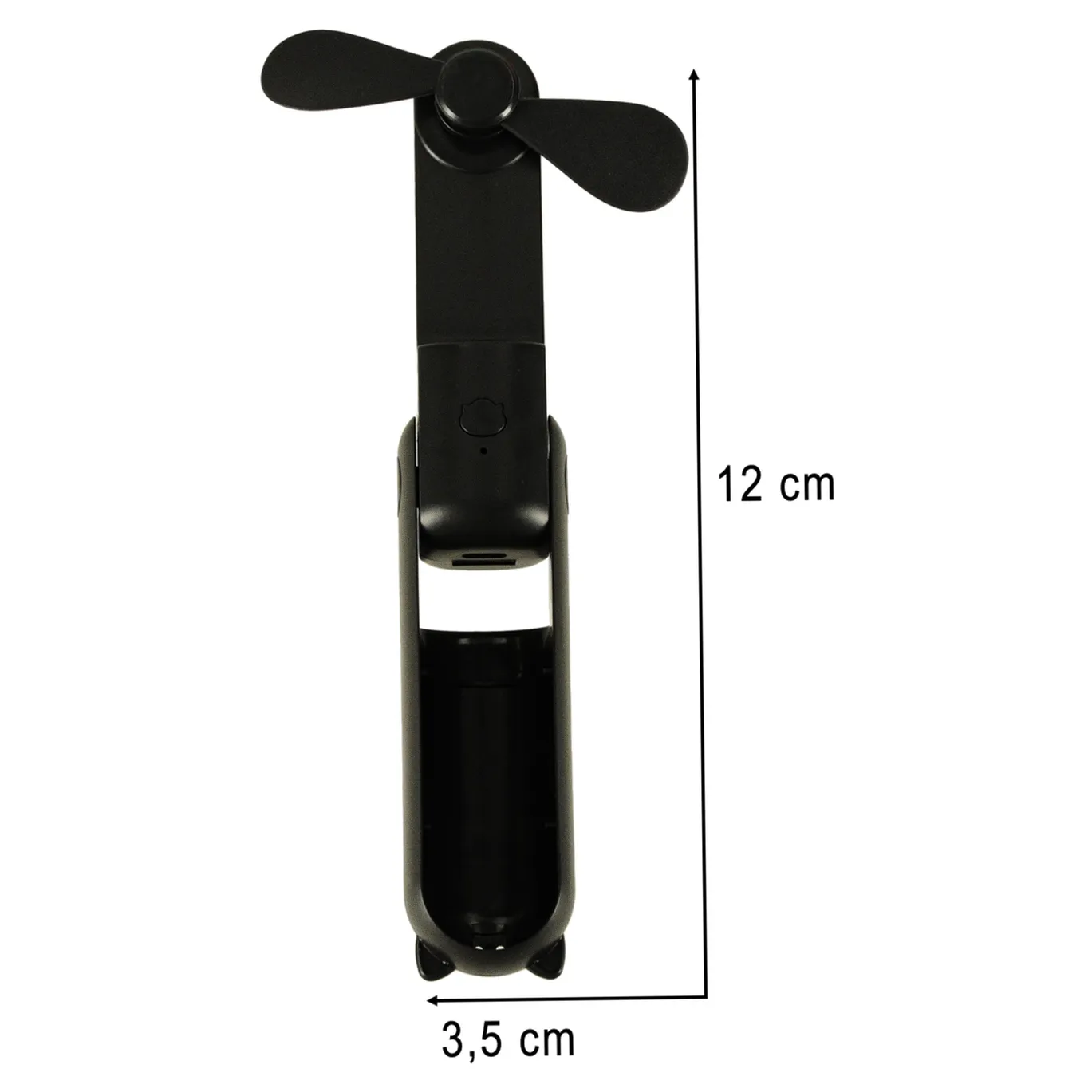 Wiatrak biurkowy wentylator mini ręczny składany wiatraczek przenośny USB czarny - obrazek 15