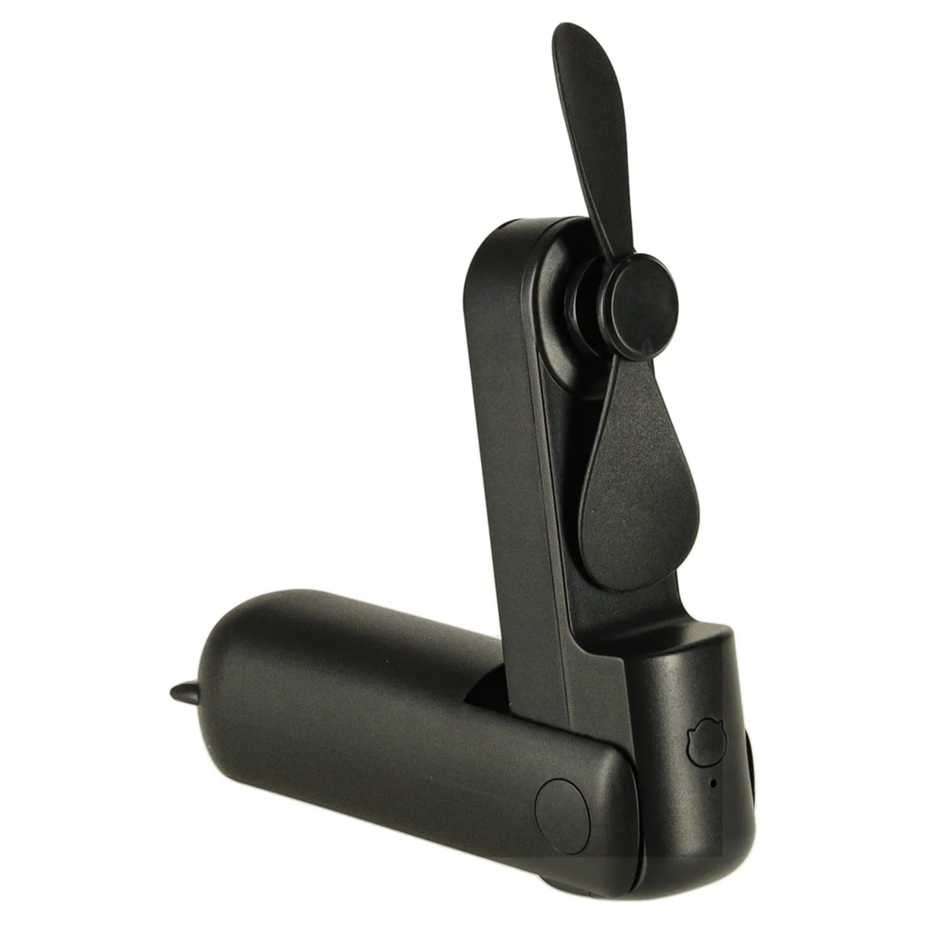 Wiatrak biurkowy wentylator mini ręczny składany wiatraczek przenośny USB czarny - obrazek 5