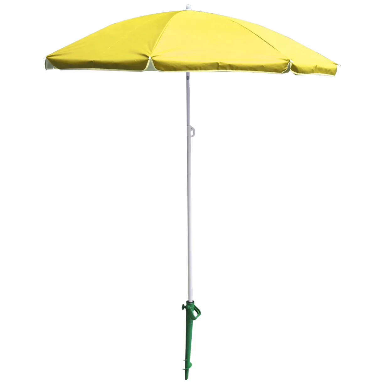 Parasol ogrodowy plażowy regulowany łamany składany UV 150cm żółty - obrazek 7