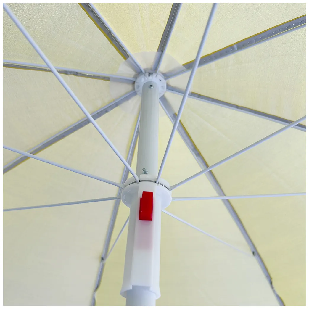 Parasol ogrodowy plażowy regulowany łamany składany UV 150cm żółty - obrazek 8