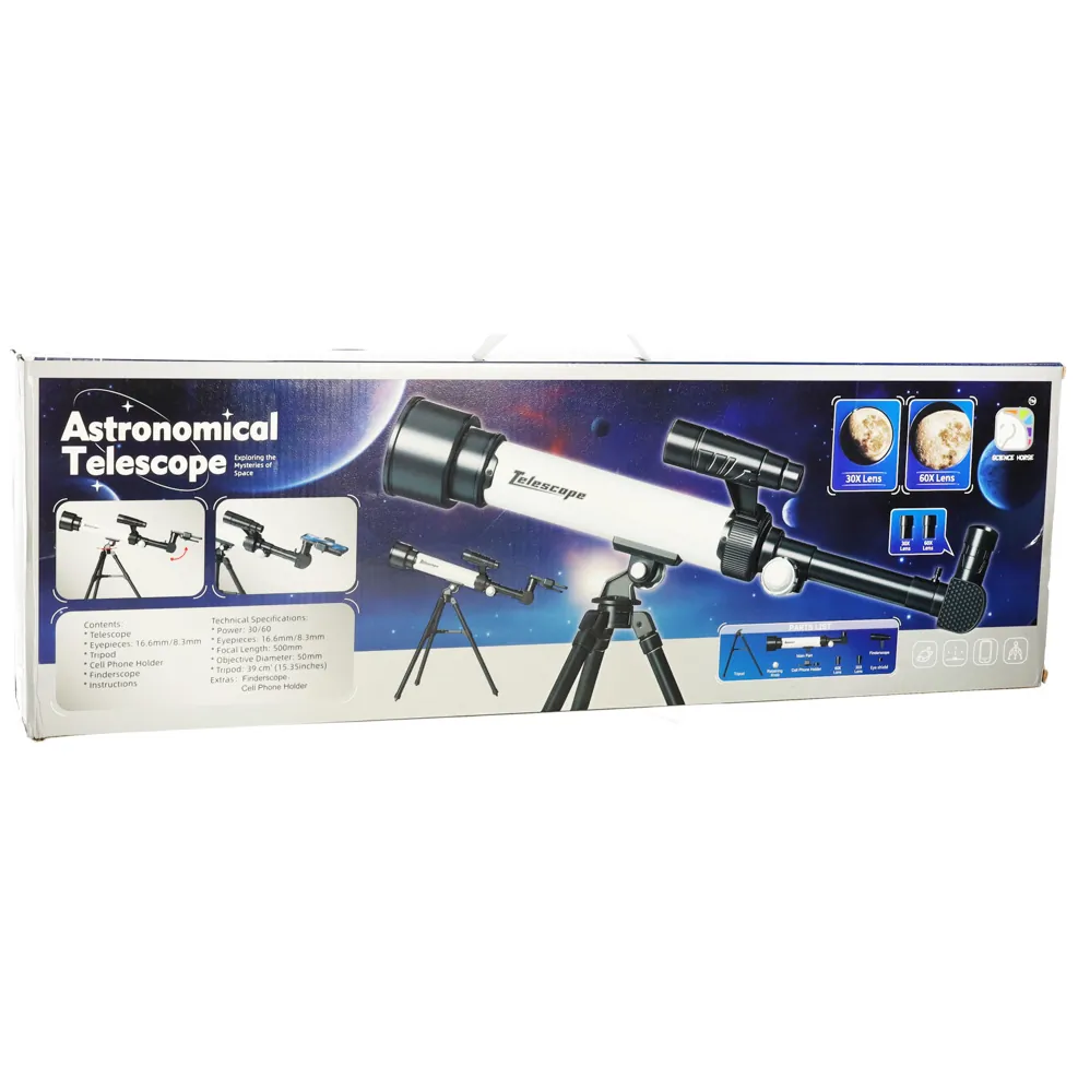 Teleskop astronomiczny luneta obserwacyjna dla dzieci ze statywem 30x 60x - obrazek 10
