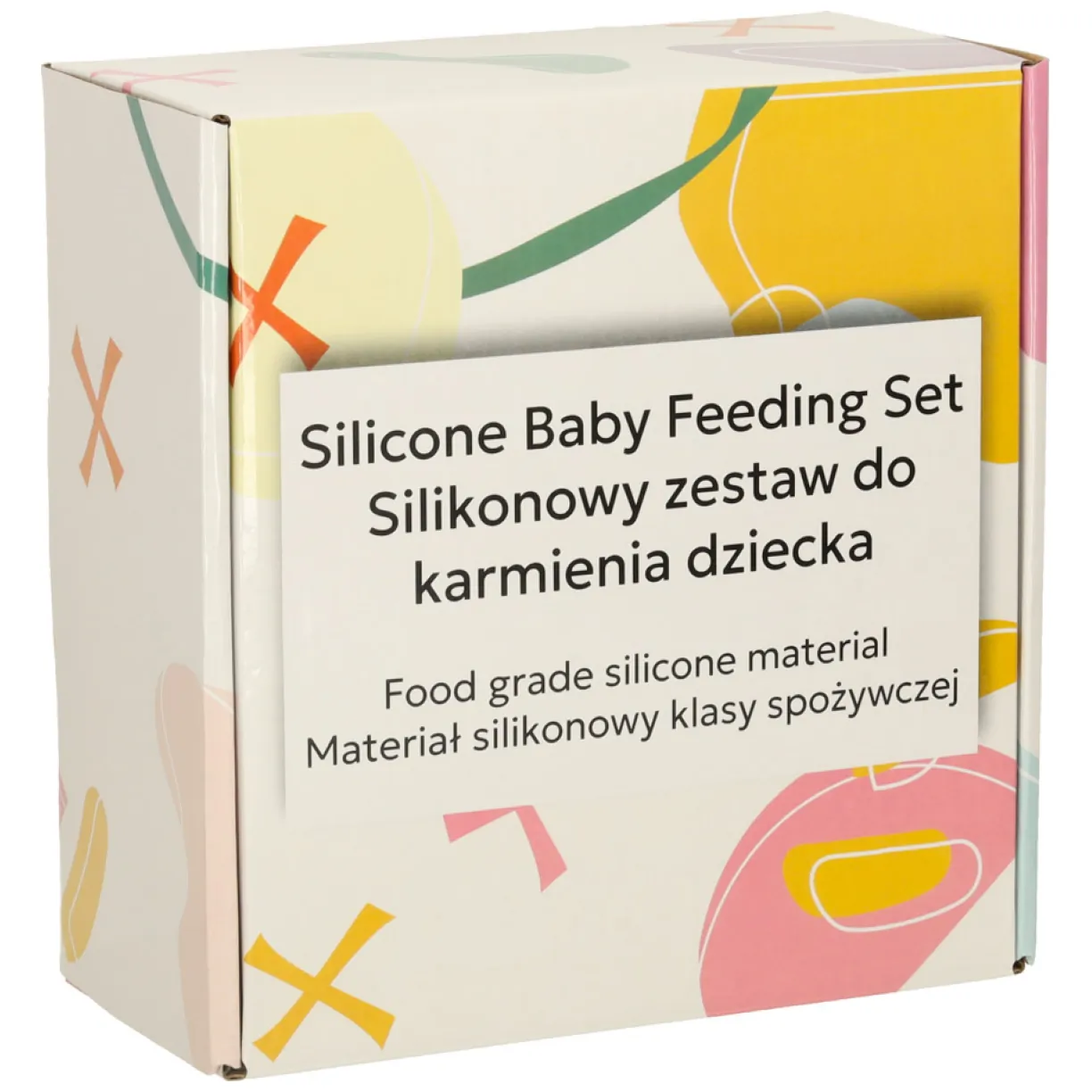 Naczynia silikonowe dla dzieci sowa zestaw 8 elementów beżowe - obrazek 11