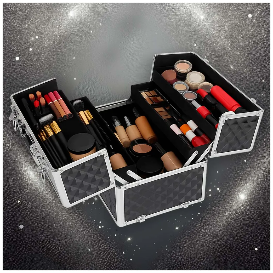 Kuferek na kosmetyki walizka organizer kosmetyczny XXL 3D - obrazek 14
