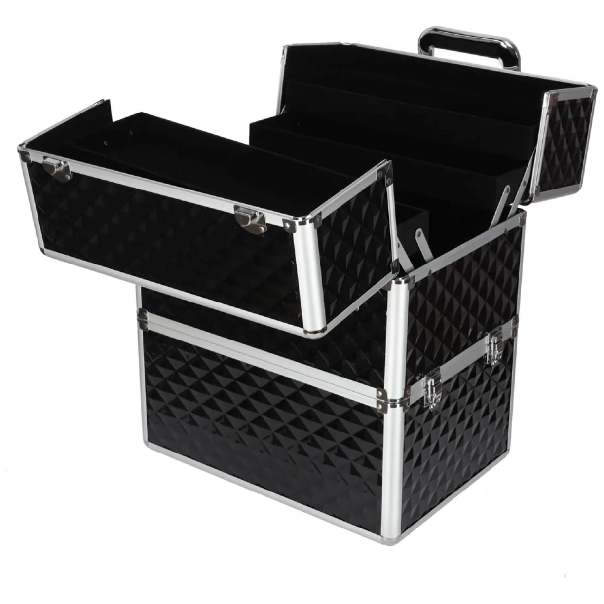Kuferek na kosmetyki walizka organizer kosmetyczny XXL 3D - obrazek 3