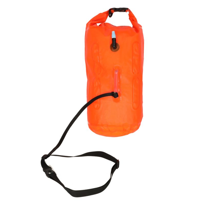 Bojka do pływania boja asekuracyjna ratunkowa pływacka sucha kieszeń gwizdek 20l - obrazek 3