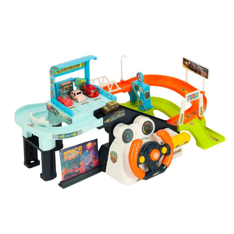 Kosmiczny tor samochodowy wielopoziomowy kierownica - obrazek 3
