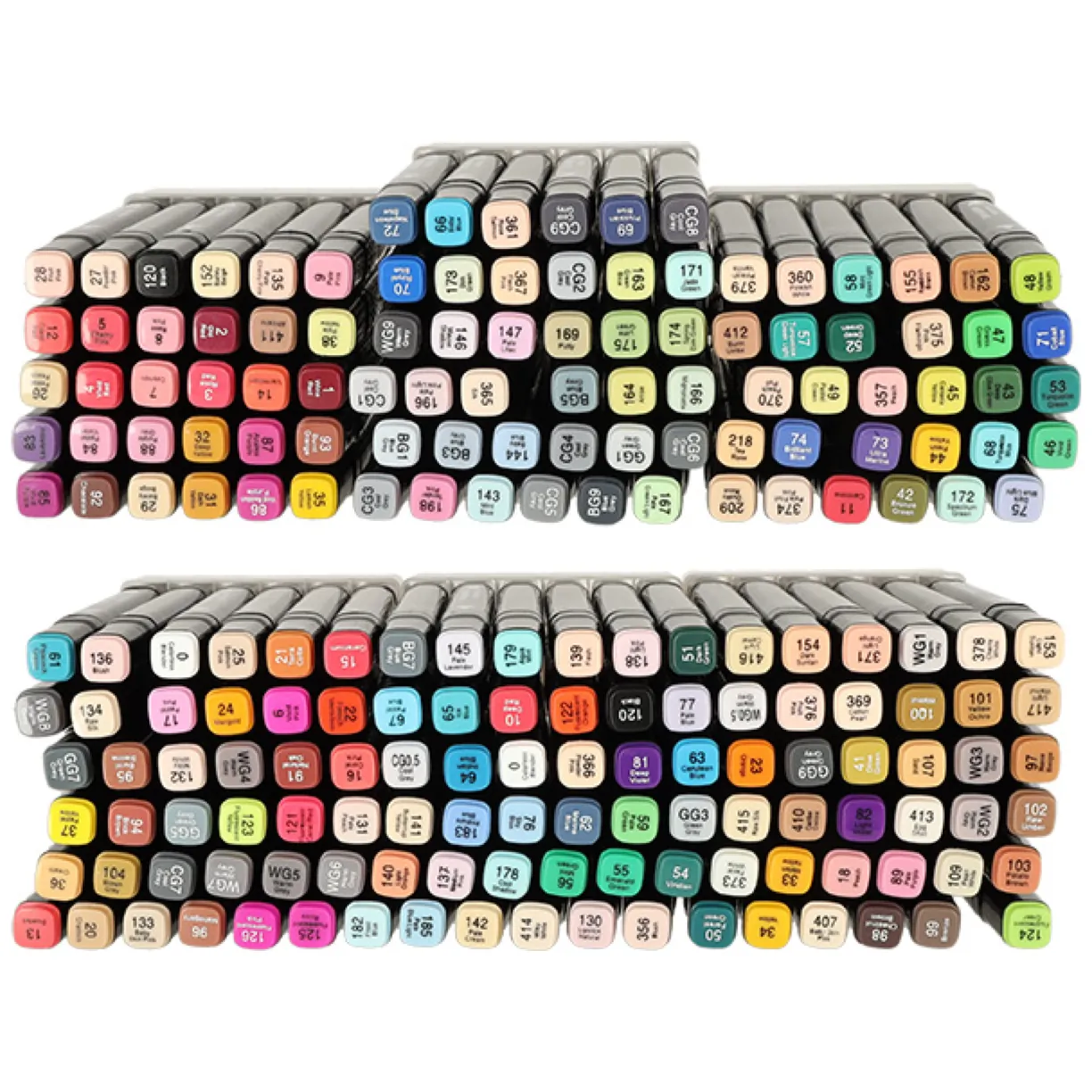 Markery dwustronne mazaki alkoholowe w etui 204 + podstawka - obrazek 6