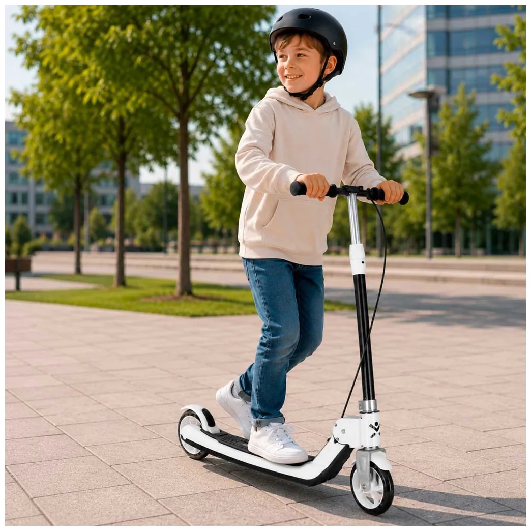 Hulajnoga dla dzieci TRIKE FIX dwukołowa LED składana podwójne hamulce czarna - obrazek 10