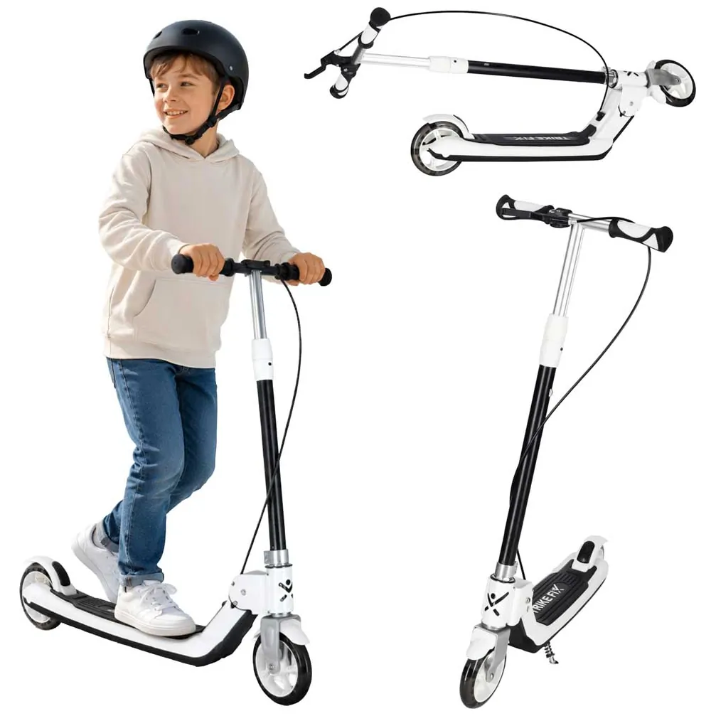 Hulajnoga dla dzieci TRIKE FIX dwukołowa LED składana podwójne hamulce czarna - obrazek 11