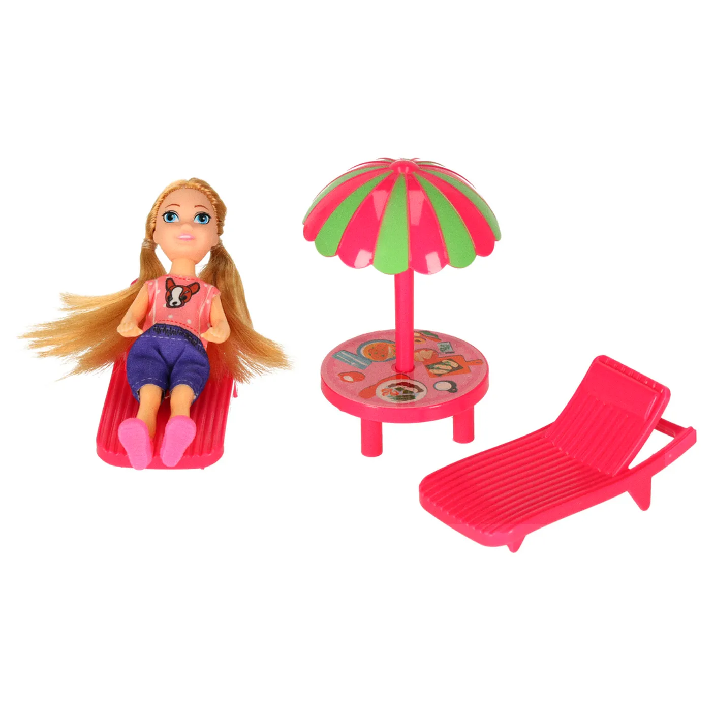 Samochód dla lalek kempingowy kamper akcesoria lalka basen - obrazek 6