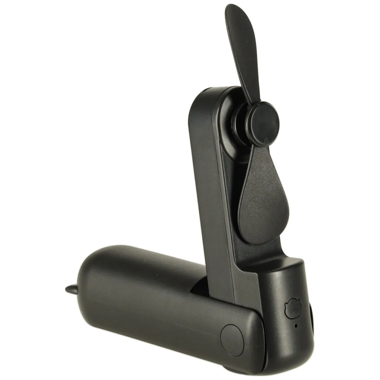 Wiatrak biurkowy wentylator mini ręczny składany wiatraczek przenośny USB czarny - obrazek 3