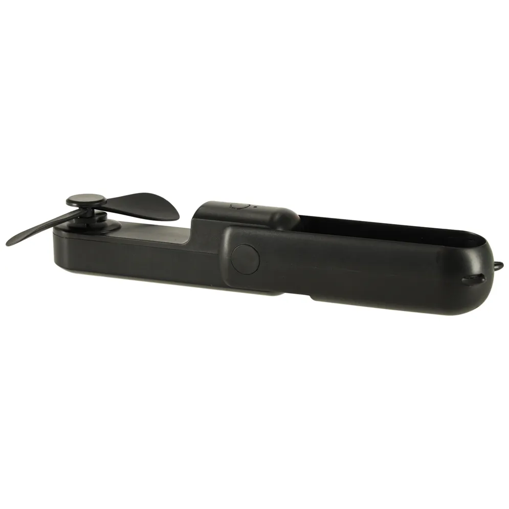 Wiatrak biurkowy wentylator mini ręczny składany wiatraczek przenośny USB czarny - obrazek 5