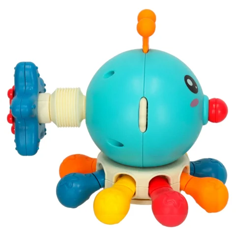 Zabawka sensoryczna gryzak dla niemowląt ośmiornica Bibi-inn niebieska