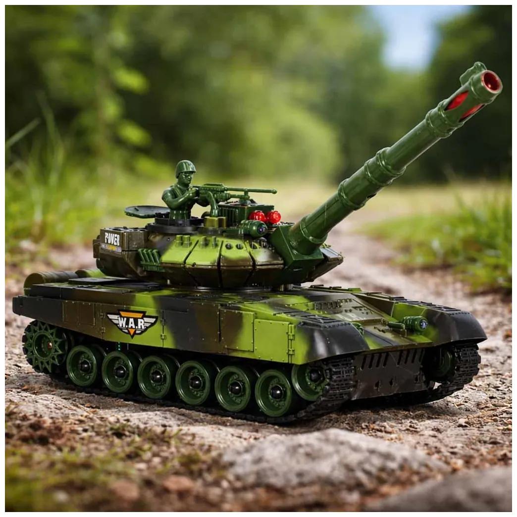 Czołg zdalnie sterowany na pilota RC War Tank 9993 2.4 GHz kamuflaż leśny - obrazek 12