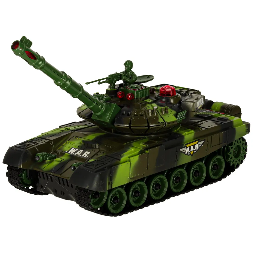 Czołg zdalnie sterowany na pilota RC War Tank 9993 2.4 GHz kamuflaż leśny - obrazek 3