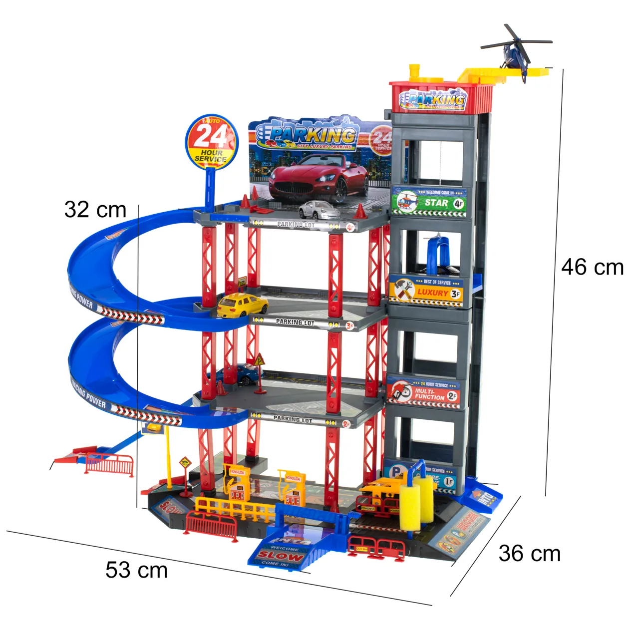 Parking samochodowy garaż wielopoziomowy piętrowy stacja benzynowa myjnia - obrazek 11