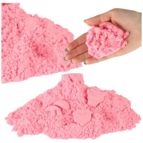 Piasek sensoryczny dla dzieci 1kg w woreczku różowy