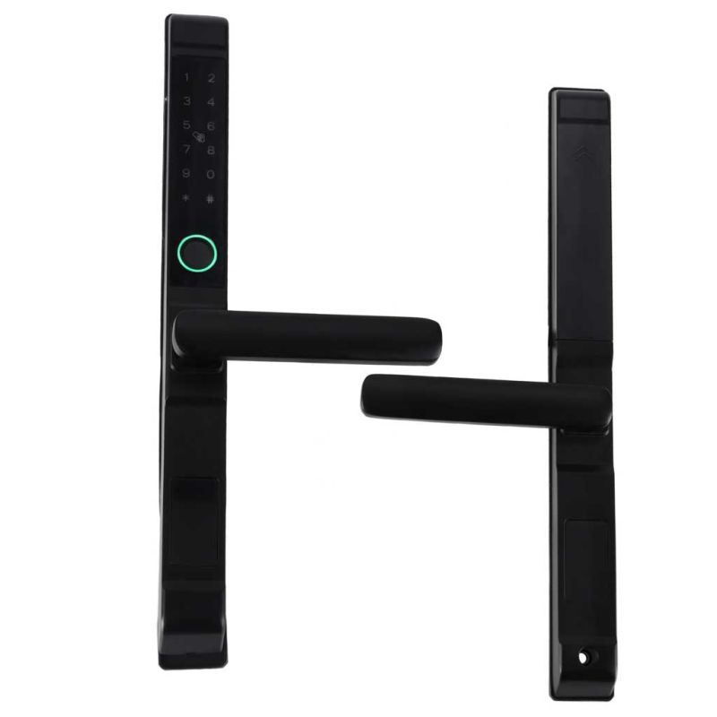 Klamka do drzwi zamek elektroniczny szyfrowy na kod odcisk palca kartę - obrazek 2