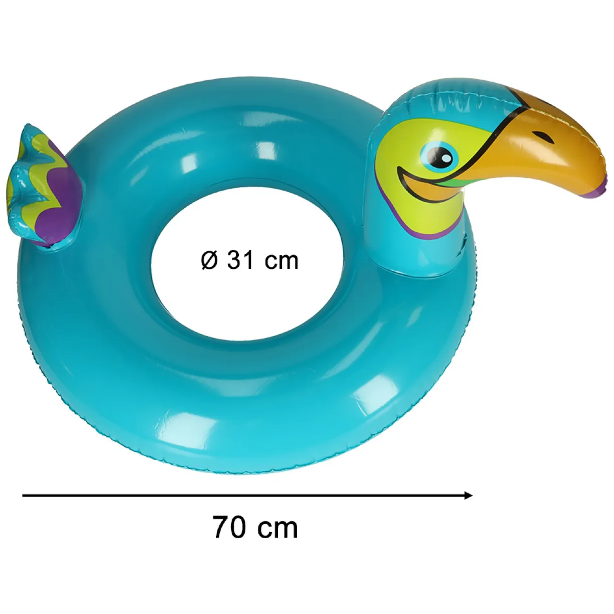 Kółko do pływania koło dmuchane tukan 70cm max 40kg - obrazek 4