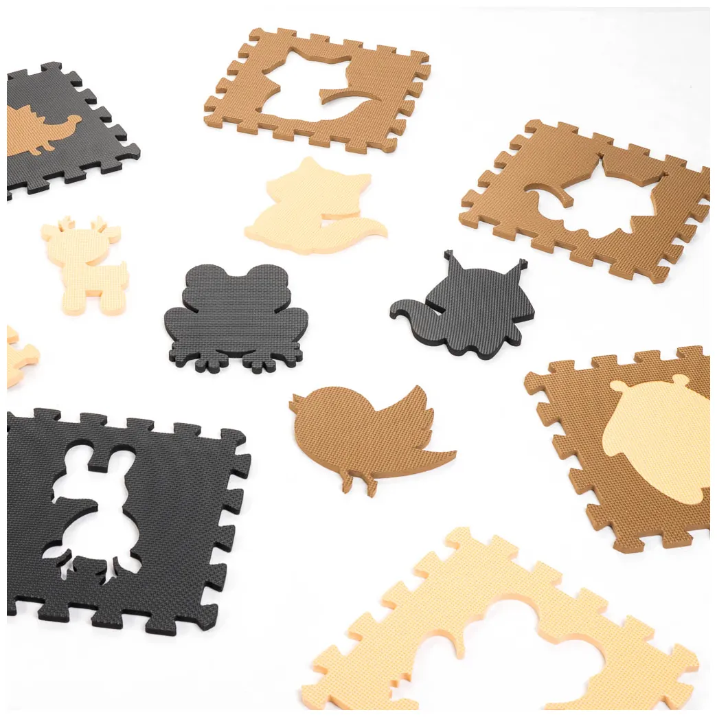 Mata edukacyjna piankowa puzzle beż 85 x 85 cm 9 elementów - obrazek 8