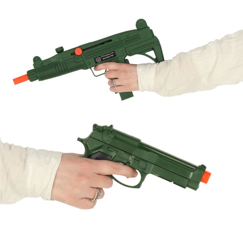 Zestaw wojskowy strój kamizelka karabin lornetka - obrazek 8