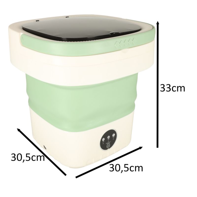 Pralka automatyczna turystyczna mini składana przenośna 12L zielona - obrazek 14