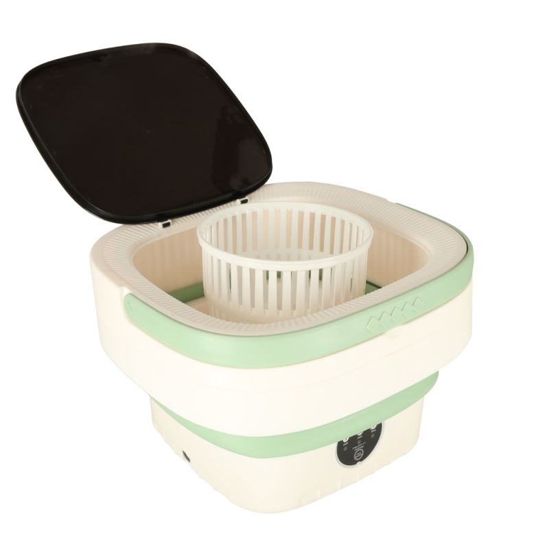 Pralka automatyczna turystyczna mini składana przenośna 12L zielona - obrazek 3