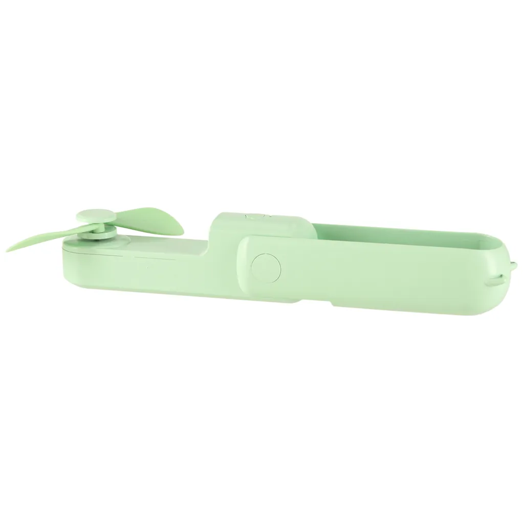 Wiatrak biurkowy wentylator mini ręczny składany wiatraczek przenośny USB zielony - obrazek 5