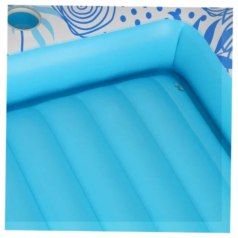 leżak do opalania z poduszką 175cm niebieski