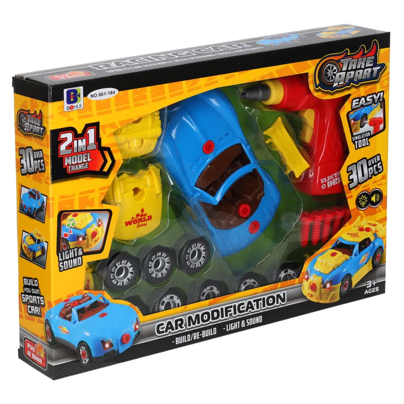 Samochód sportowy do rozkręcania konstrukcyjny do tuningu światło dźwięk - obrazek 16