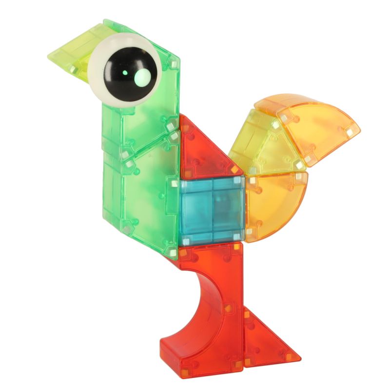 Klocki magnetyczne konstrukcyjne świecące elementy figury 3D 32el. - obrazek 4