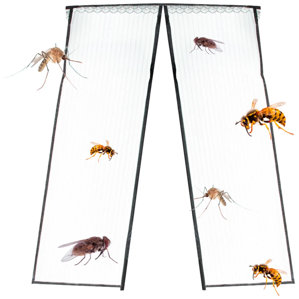 Moskitiera siatka magnetyczna na drzwi 110x220cm CZARNA - obrazek 10