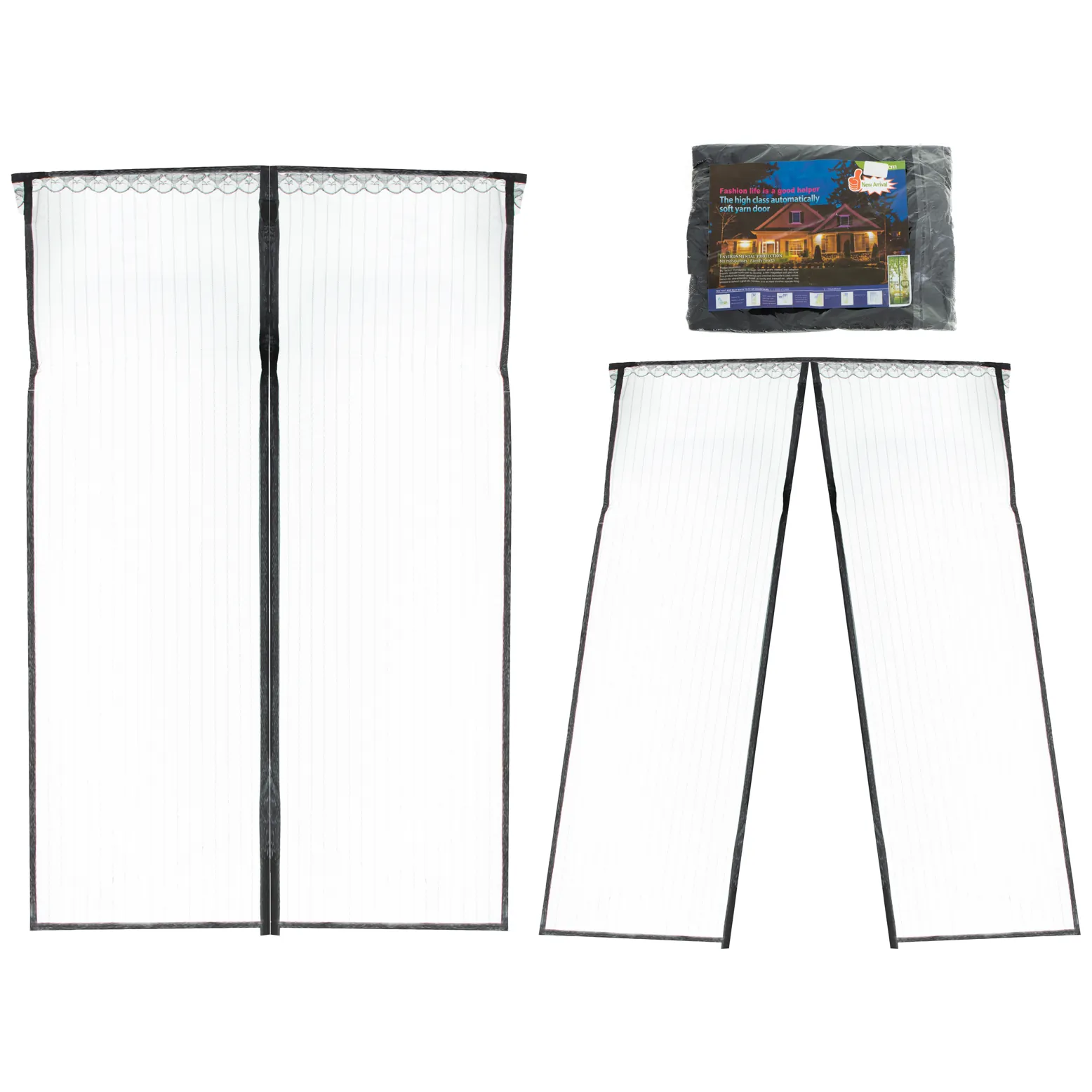 Moskitiera siatka magnetyczna na drzwi 110x220cm CZARNA