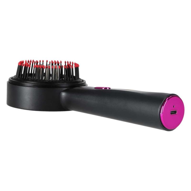 Masażer szczotka do masażu skóry głowy aplikator olejków USB czarna - obrazek 7