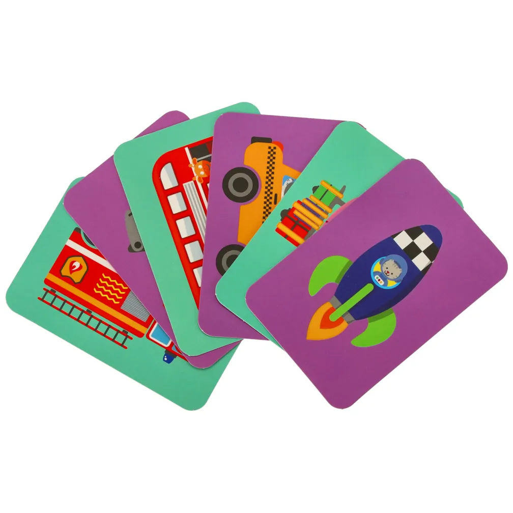 Książeczka magnetyczna układanka puzzle z magnesem środki transportu - obrazek 4