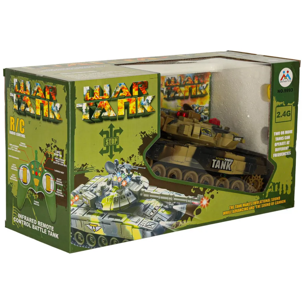 Czołg zdalnie sterowany na pilota RC War Tank 9993 2.4 GHz pustynny - obrazek 10