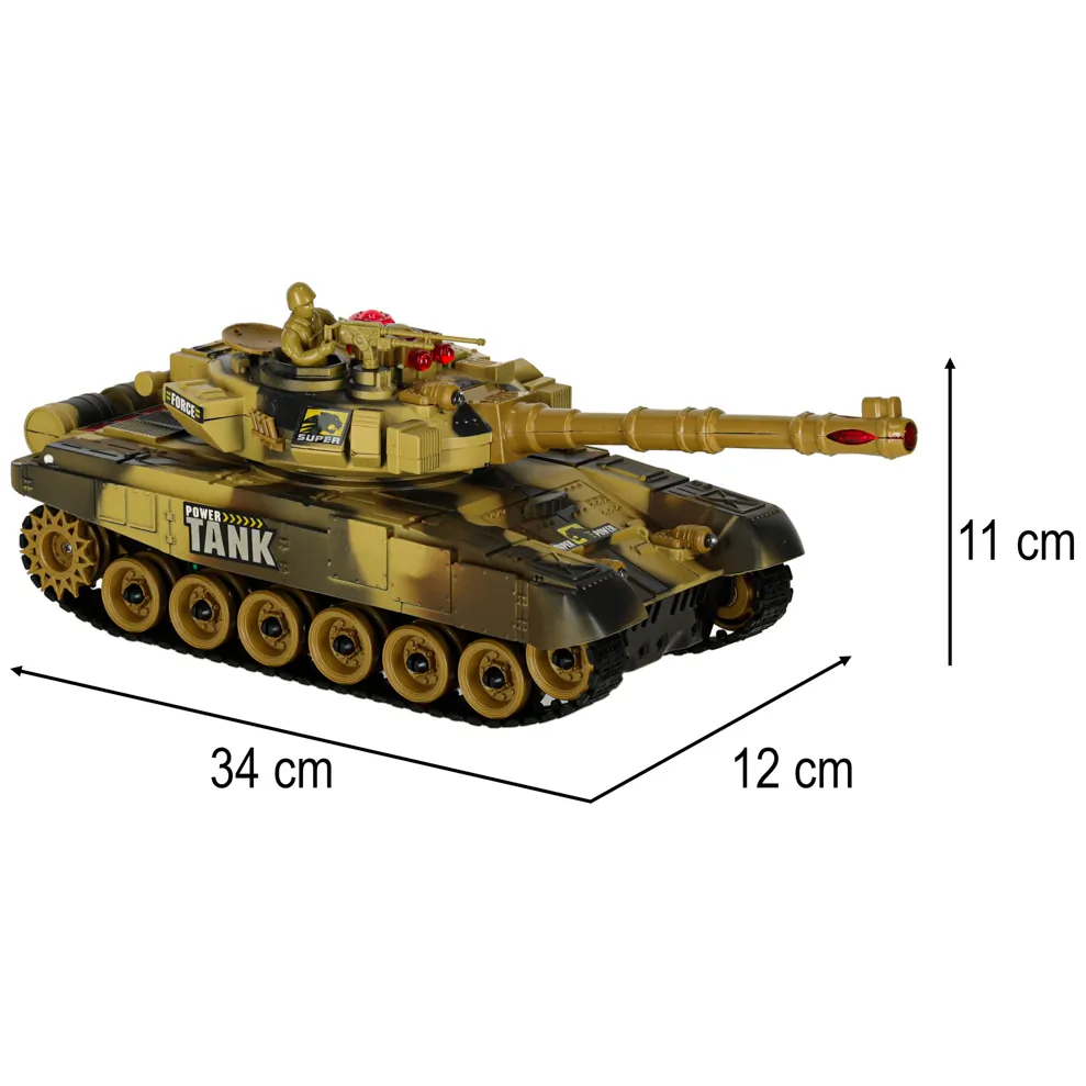 Czołg zdalnie sterowany na pilota RC War Tank 9993 2.4 GHz pustynny - obrazek 9